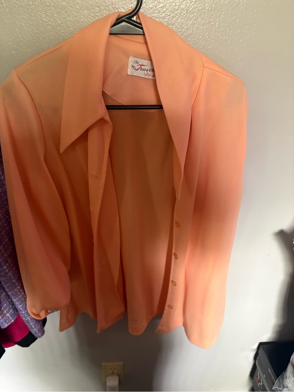 Light Peach Button-Front Women's Blouse by The Turtle
